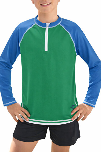 BesserBay Children's swimming top, long sleeve, breathable, UV protection, bl...