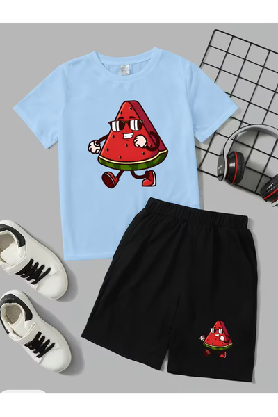 Cevval Set tricou și pantaloni scurți pentru copii (2 piese)