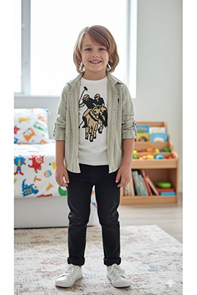 ZEYBABY Cămașă de sărbătoare, tricou, pantaloni, set 3 piese pentru băieți