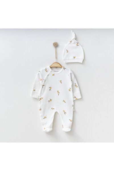 O Baby Olive Printed Unisex 100% Cotton Sleep & Daily Jumpsuit with Booties a...