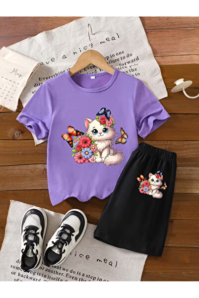 Cevval Set tricou și pantaloni scurți pentru copii (2 piese)