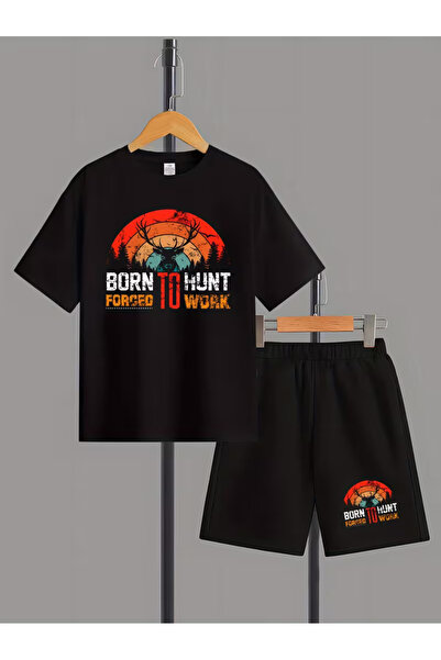 Cevval طقم تي شيرت وشورت جيب للأطفال