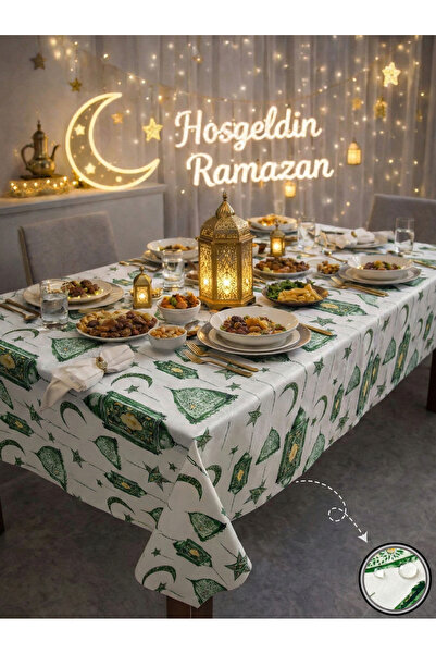 Soft Kare Vodootporan stolnjak za ramazan – otporan na mrlje, lako se briše i...