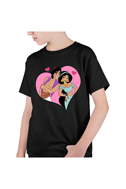 OEM Tricou Copii Baieti Aladdin Jasmine Valentines Day Love Dragobete Cuplu