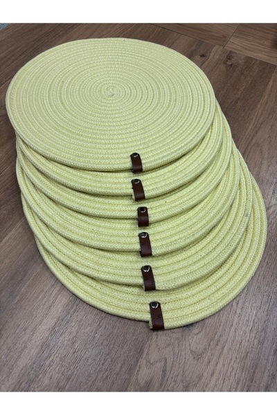 MaVaux Linen 6 Pieces Jute Placemats / American Service Lux Presentation Plat...