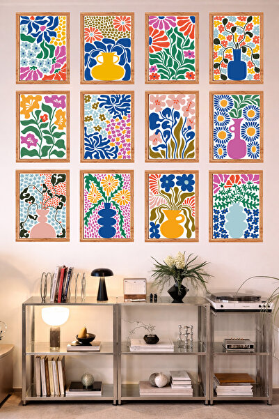 UNT 12-Frame Look Kitchen |   Modern |   Retro Wall Poster Painting Set – 15X...