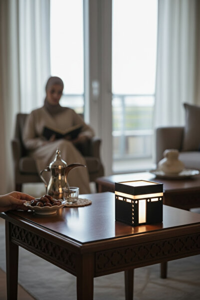 KUKO DESIGN Kâbe Işıklı Dekoratif Biblo | Tealight Mum Hediyeli | Ramazan & İ...