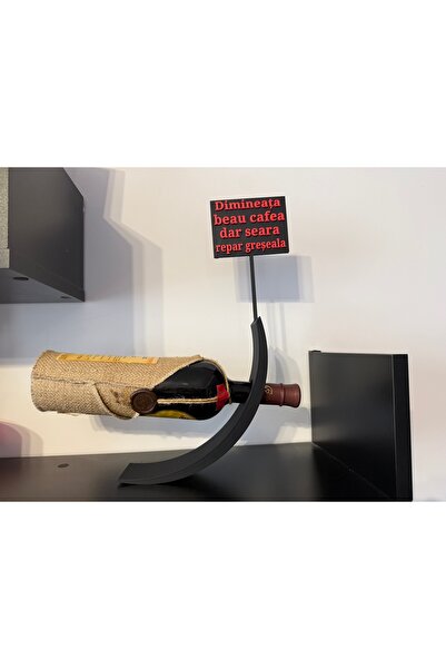 OEM Ornamental wine bottle holder with interchangeable funny messages