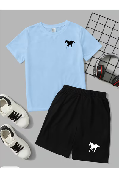 Cevval Set tricou și pantaloni scurți pentru copii (2 piese)