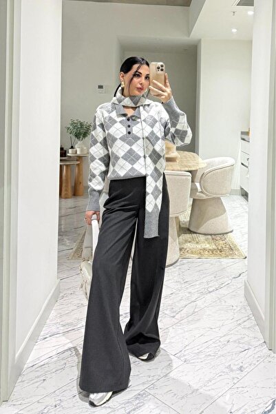 De Pose Set de pulover cu guler polo, model Alya Baklava, premium, moale, cu ...