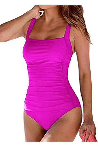 OEM Women's one-piece swimsuit with tummy control, Pink 2XL