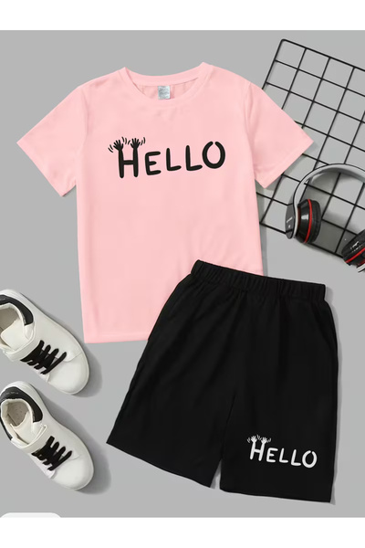 Cevval Σετ παιδικό μπλουζάκι και σορτς τσέπης