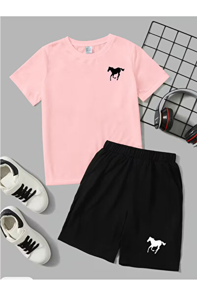 Cevval Set tricou și pantaloni scurți pentru copii (2 piese)