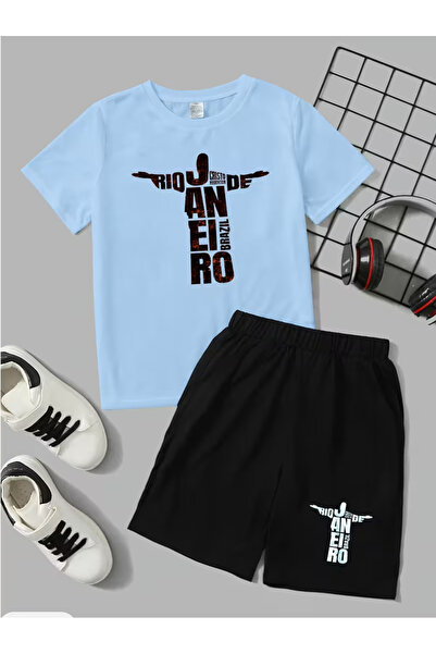 Cevval Set tricou și pantaloni scurți pentru copii (2 piese)