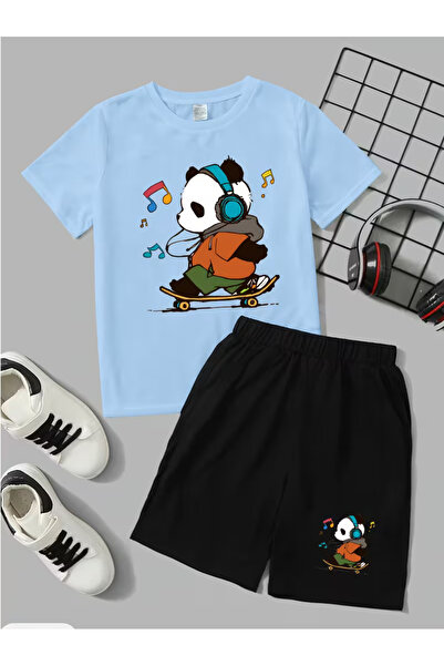 Cevval Set tricou și pantaloni scurți pentru copii (2 piese)