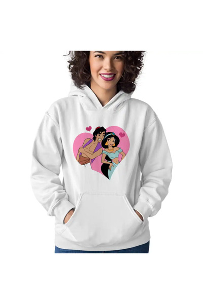 OEM Women's Hoodie Aladdin Jasmine Valentines Day Love Couple Love