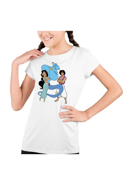 OEM Tricou Copii Fete Aladdin Jasmine Aladdin Genie Duh
