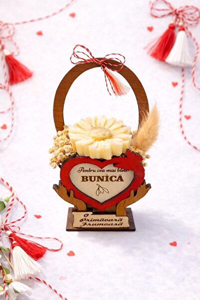 OEM Handmade floral arrangement set Grandma made of scented soy wax, March 1-8.