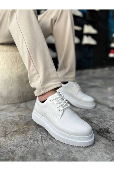 BESKAR حذاء رجالي كاجوال من الجلد الأبيض من KB X16 Kuback