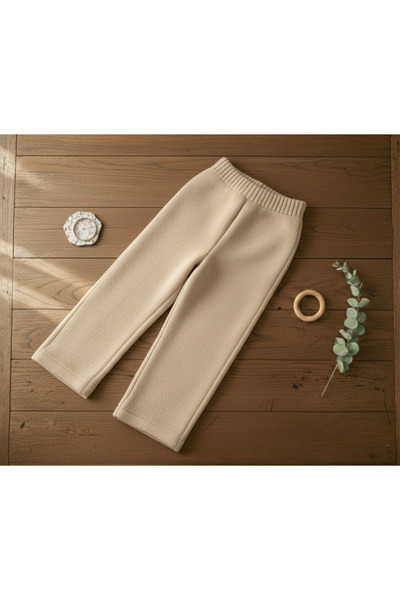Nimini Kids Basic Elastic Waist Knitwear Girls' Trousers for Nursery, Prescho...
