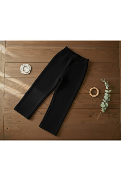 Nimini Kids Basic Elastic Waist Knitwear Girls' Trousers for Nursery, Prescho...