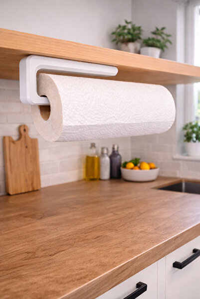 ZaxisStudio3D Raf Altı Kağıt Havlu Askısı – Rulo Tutucu Organizer