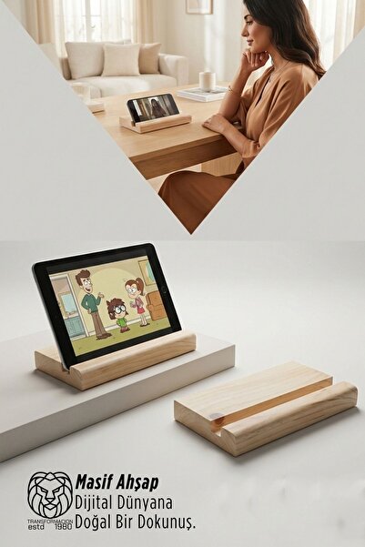 Transformacion Suport pentru tabletă și telefon din lemn masiv – Ergonomie es...