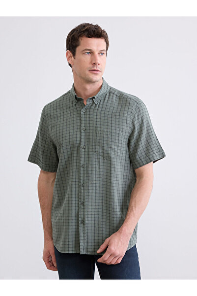 LC Waikiki Nevavm Regular Fit Plaid Men's Shirt with Difference