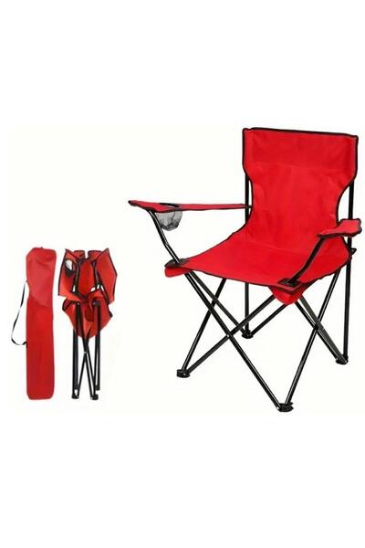 Generic RED Portable Camping Chairs Enjoy The Outdoors with a Versatile Foldi...
