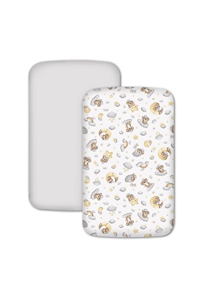 Kidizi Set 2 cearceafuri din bumbac cu elastic roata pentru patut cosleeper 9...