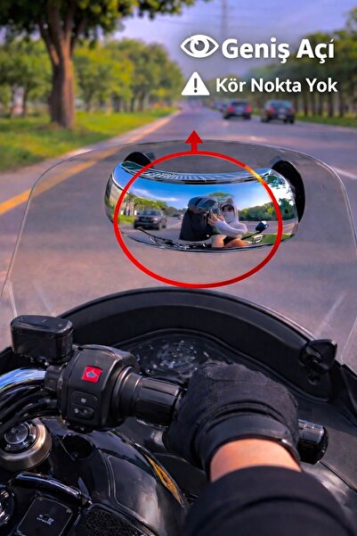 LİGROUND Motosiklet Kör Nokta Aynası Geniş Açılı Dikiz Aynası Aparatı Kör Nok...