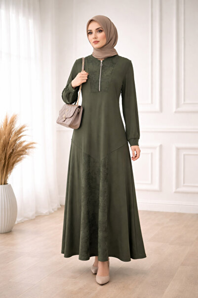Butik Hülya Yarım fermuarlı elbise modeli