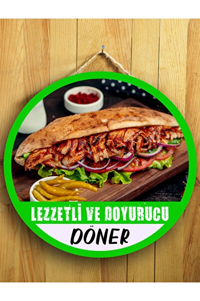 Mayeka Cafeler Restoranlar Tavuk Dönerciler İçin Tavuk Döner Duvar Kapı Tablo...