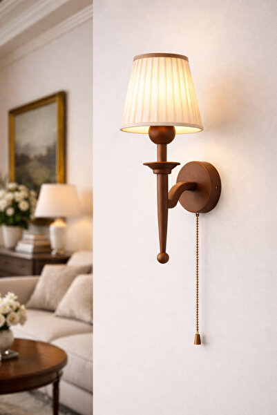 Limon 3D Desing Modern Wall Sconce with Chain Switch Decorative Bedside Light...