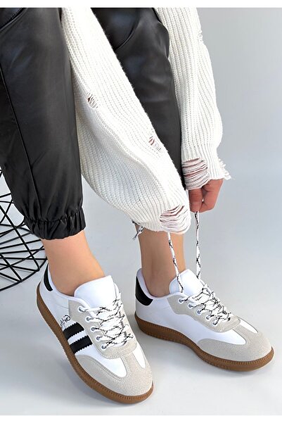 STUMBANNG Zerti White Leather Lace-Up Sports Shoes