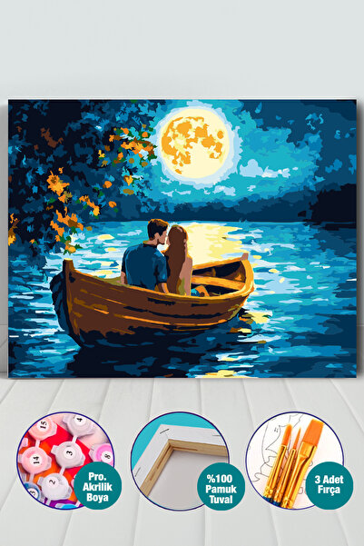 Picasso World Hobby Art Sayılarla Boyama Numaralı Tuval Seti Fırça Boya Dahil...