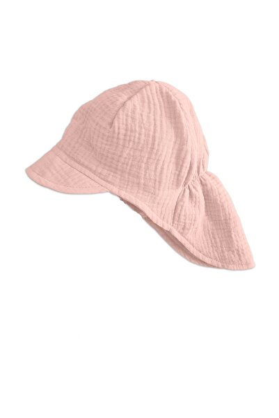 Kidizi Children's muslin cap with visor and neck protection Maitre Ash Pink 1...