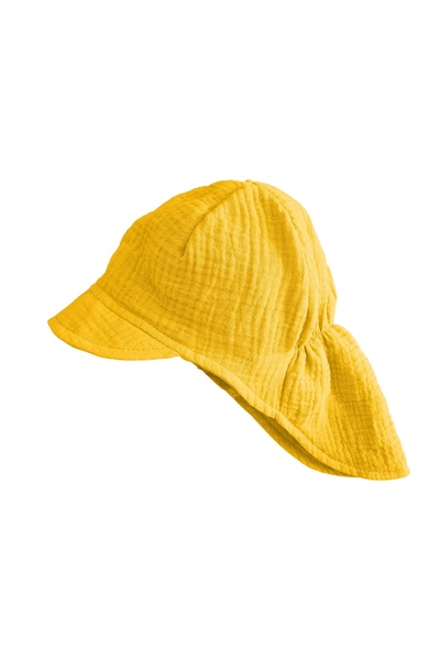 Kidizi Children's muslin cap with visor and neck protection Maitre curry 1-3 ...