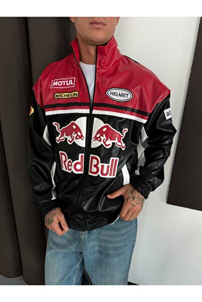 Mio Boutiques Nakışlı Oversize Deri Ceket