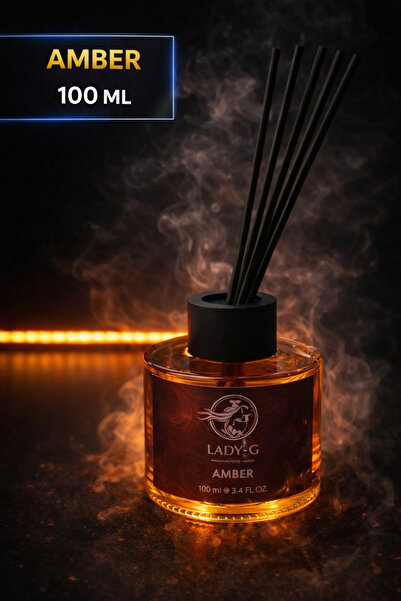 G Lady Lady-G AMBER Yüksek Kalite Premium Bambu Reed Diffuser Oda Kokusu 100 ML