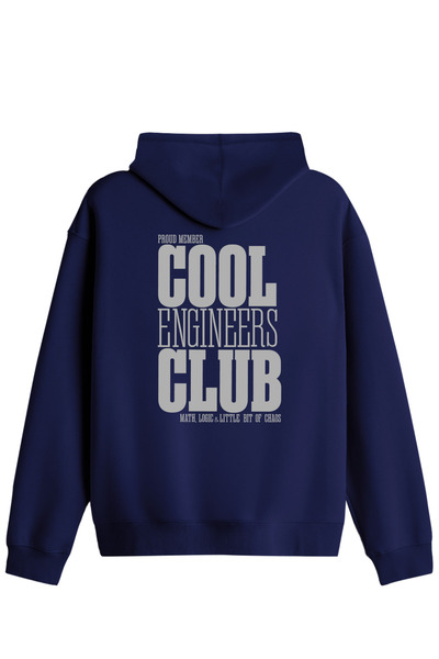BetterThanCo Hanorac unisex cu glugă și imprimeu Cool Engineers Club