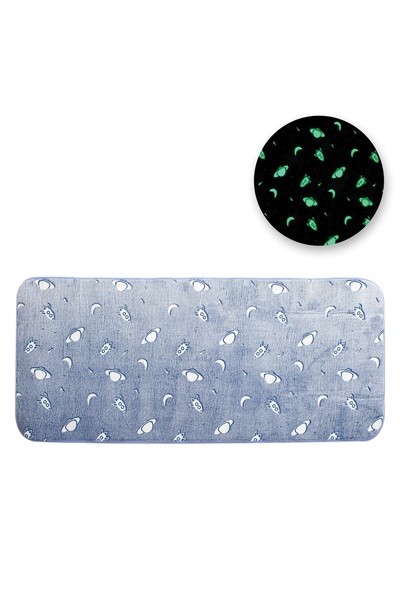 OEM Fluorescent carpet, Space pattern, 180x60 cm, blue with white