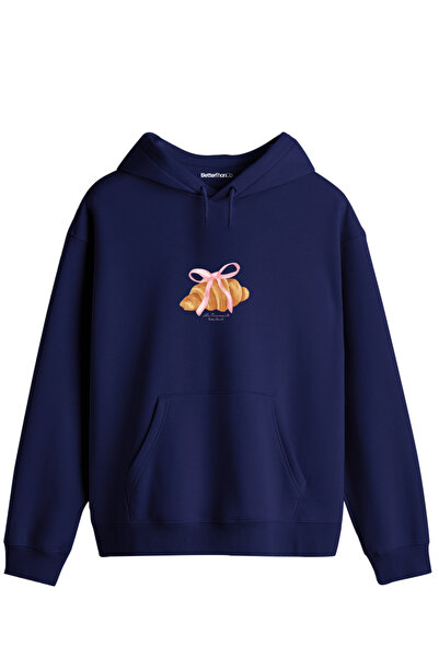 BetterThanCo Φούτερ με κουκούλα με στάμπα κρουασάν, unisex