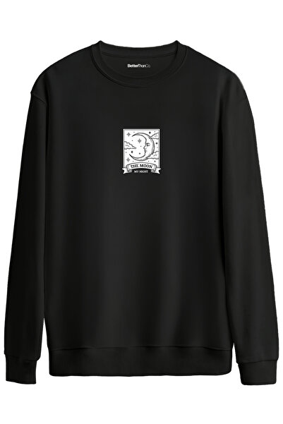 BetterThanCo Hanorac oversize cu imprimeu My Night, cu guler rotund