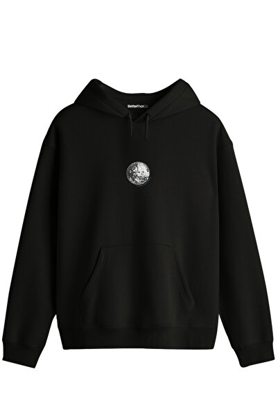 BetterThanCo هودي بطبعة ديسكو للجنسين مع ياقة مزودة بغطاء للرأس