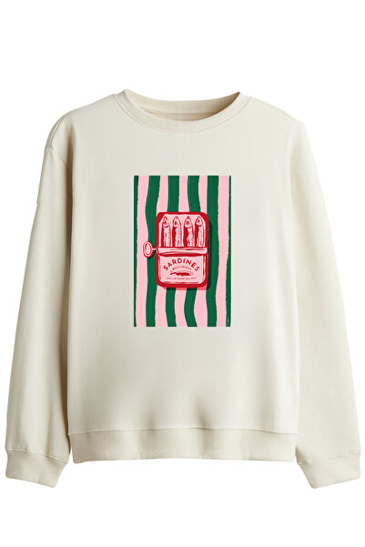 BetterThanCo سويت شيرت برقبة دائرية مطبوع عليه صورة السردين