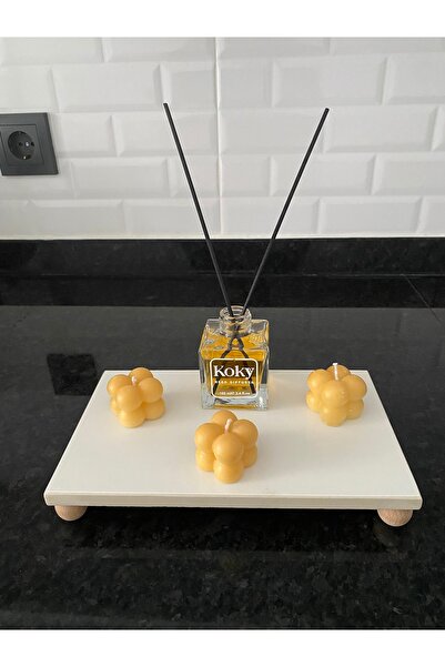 Nexa Doğaltaş Ayaklı Mermer Sunumluk ve Yağdanlık Altlığı – 25x15 cm Dikdörtg...