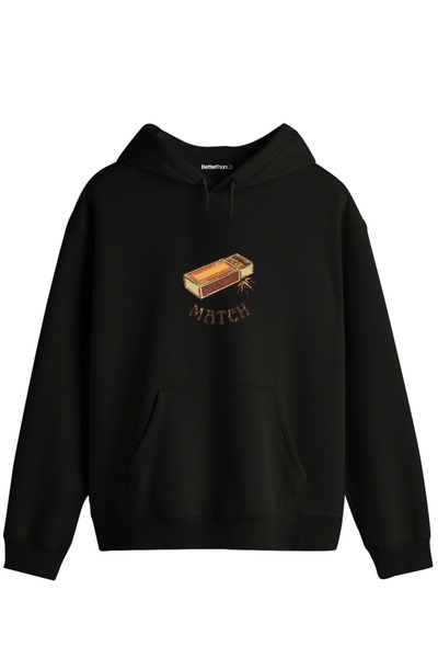 BetterThanCo Мач! Печатен унисекс суитчър с качулка и яка