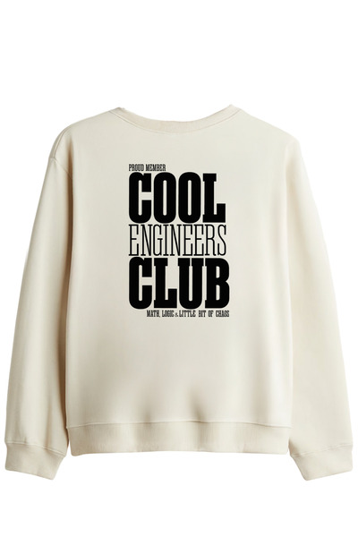 BetterThanCo Cool Engineers Club Printed Crew Neck Sweatshirt