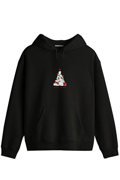 BetterThanCo Φούτερ με κουκούλα Catmas με στάμπα, unisex